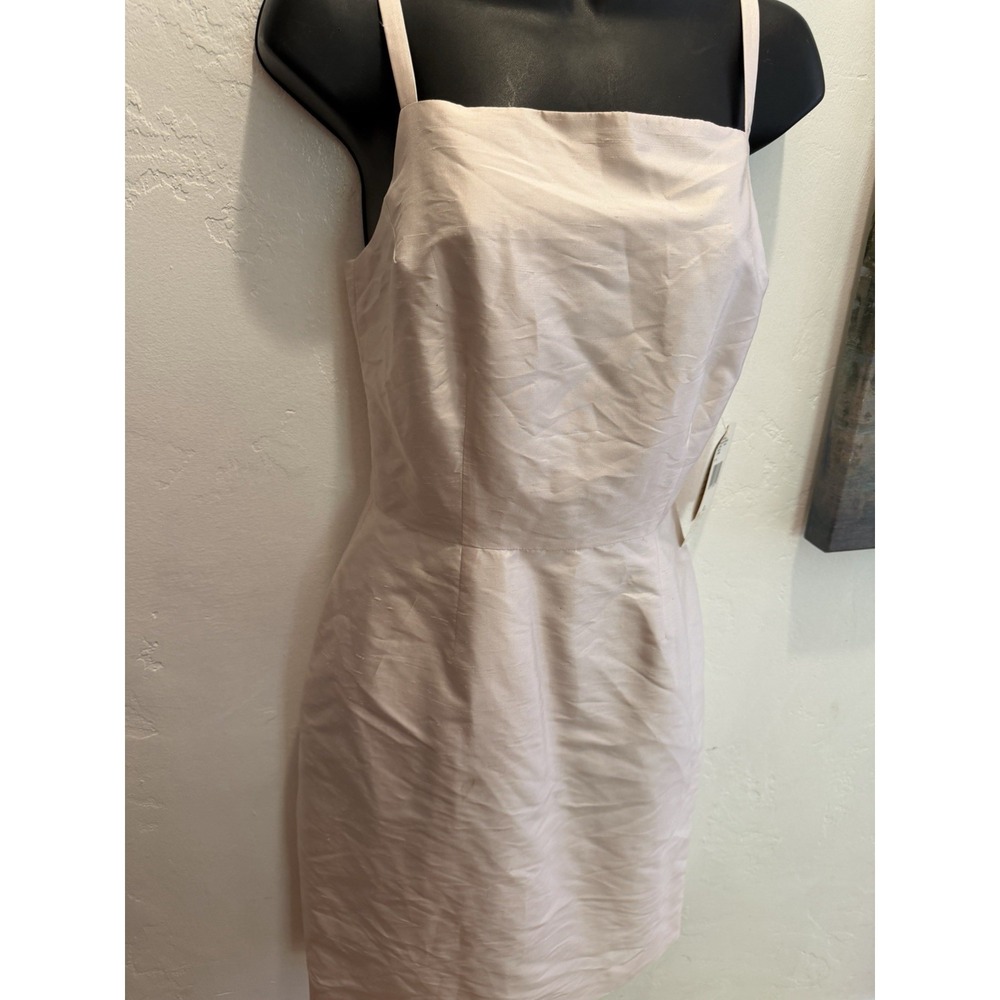 Y2K NWT Jones New York COUNTRY 100 SILK Sheath Dress 8 PALE PINK DRESS OLD STOCK - Picture 3 of 4